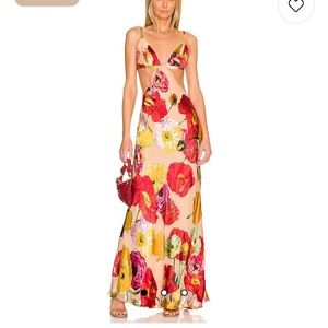 Cult Gaia dari gown painted floral